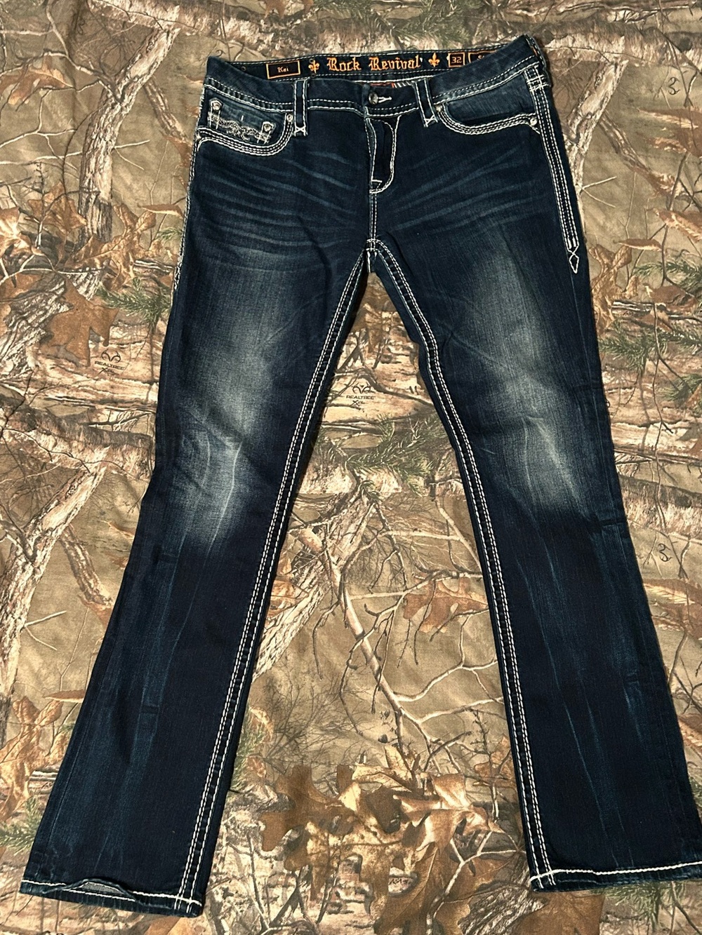 Rock Revival Women's Faded Dark Indigo Bootcut Jeans